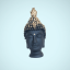 Handynook Resin Buddha Head Idol Statue Showpiece (Golden, 18 cm X 10.2 cm) -Decoration Items for Home Decor Mandir Temple Pooja Room Living Room Table Office 1
